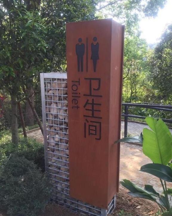 天涯锈钢板标识牌